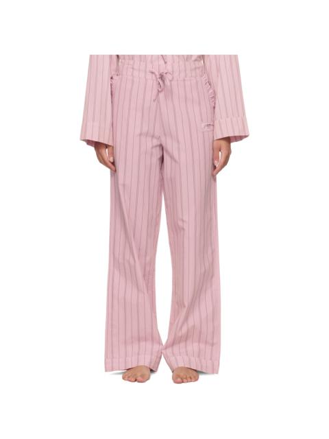 GANNI Pink Stripe Cotton Pyjama Pants