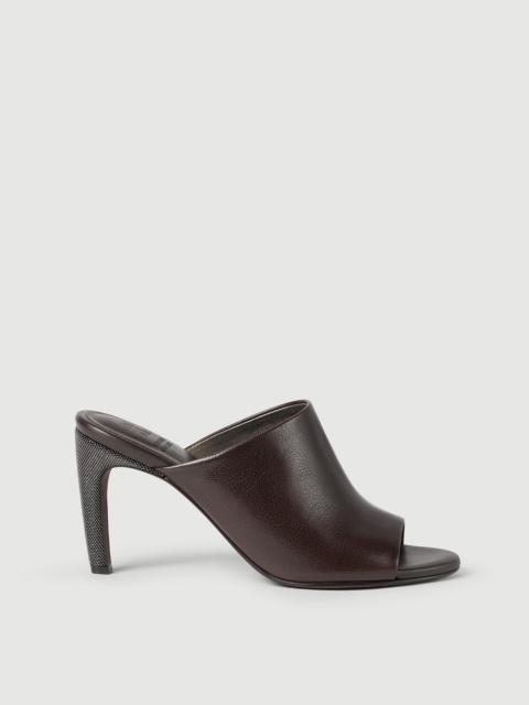 Brunello Cucinelli Classic leather heels with precious details
