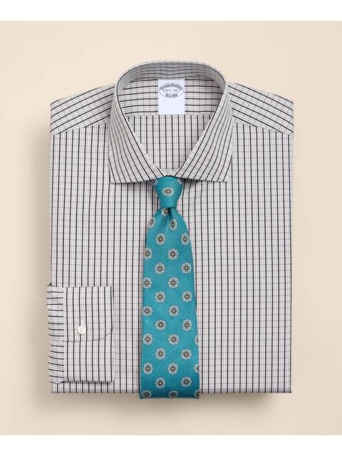 Brooks Brothers Pure Supima® Cotton Regular-Finish English Spread Collar, Check Dress Shirt