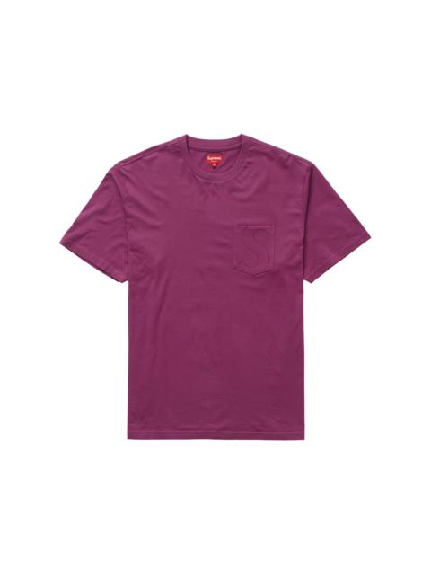 Supreme Laser Cut S Logo Pocket Tee Purple