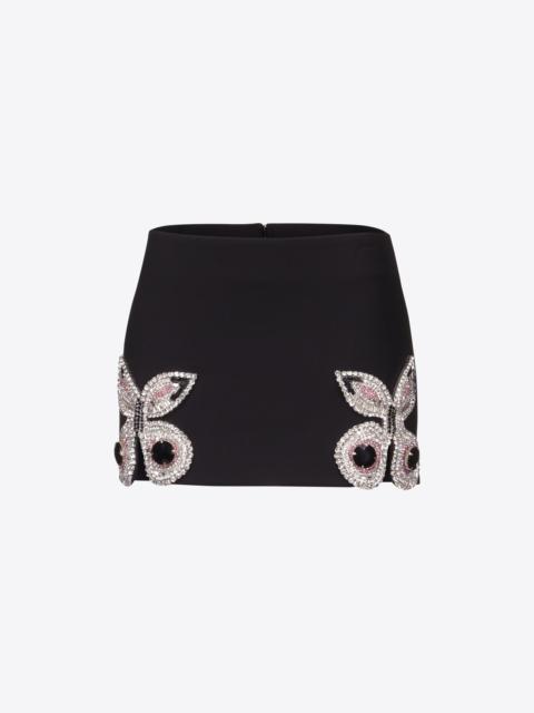 EMBROIDERED BUTTERFLY MINI SKIRT