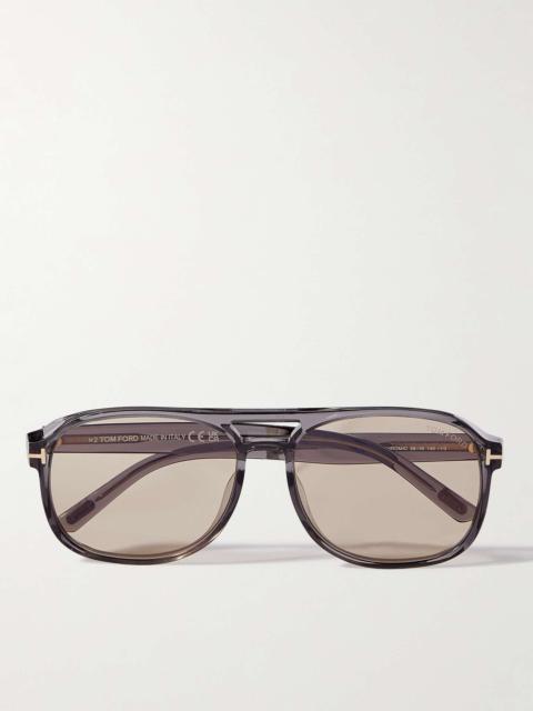 Aviator-Style Acetate Sunglasses