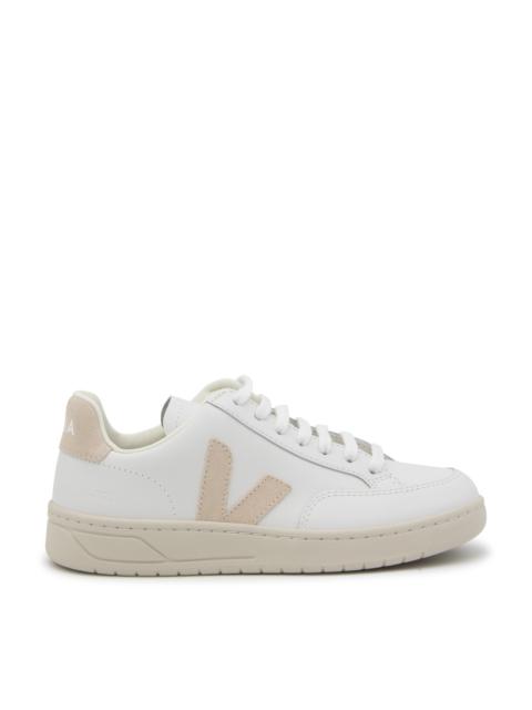 white and pink leather v - 12 sneakers