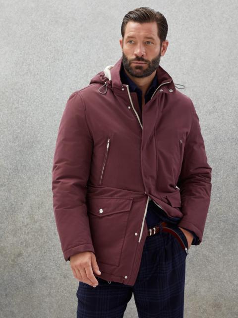 Water-resistant techno cotton parka with Thermore® padding and detachable hood