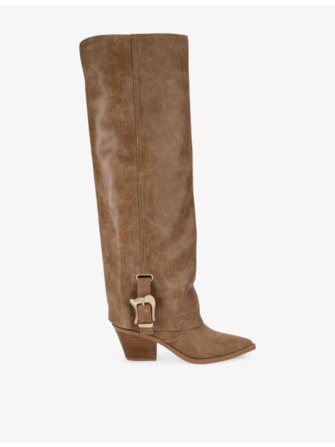 STEVE MADDEN Sorcere Faux-Leather High Boots