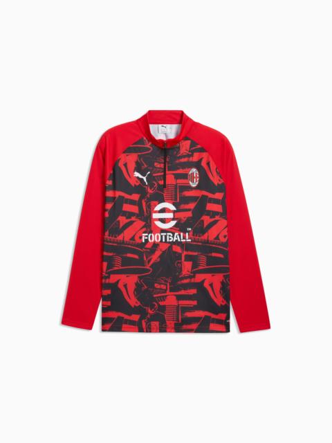 PUMA AC Milan Men's Soccer Warmup Quarter-Zip Top