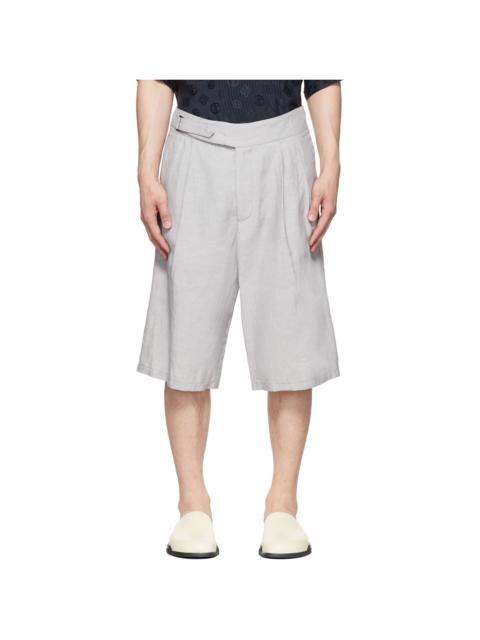 GIORGIO ARMANI Grey Viscose Shorts