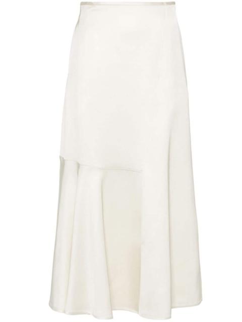 high-waisted panelled midi skirt