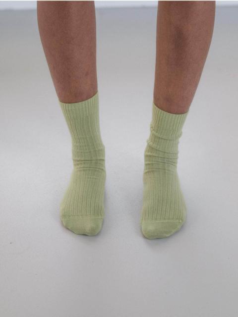 BASERANGE Rib Overankle Socks - Organic Cotton Rib