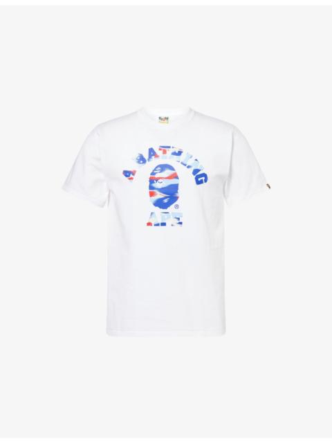 A BATHING APE® Camo Logo-Print Cotton T-Shirt