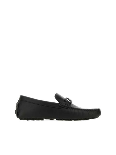 FENDI Diver O Lock leather loafers