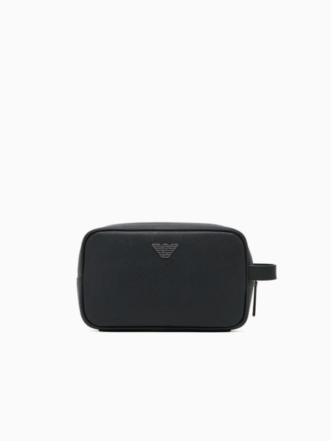 EMPORIO ARMANI REGENERATED SAFFIANO WASHBAG
