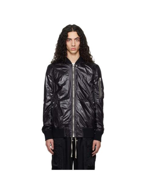 Rick Owens Black Temple Classic Flight Bomber Jacket