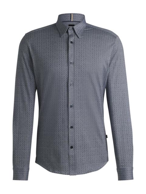 BOSS SLIM-FIT SHIRT IN COTTON JACQUARD