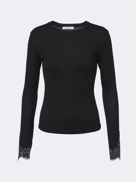 DOROTHEE SCHUMACHER Pure Sleekness lace-trimmed cotton top