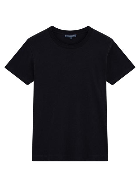 FRESCOBOL CARIOCA Men's Dinis Cotton-Linen Crewneck T-Shirt - Black