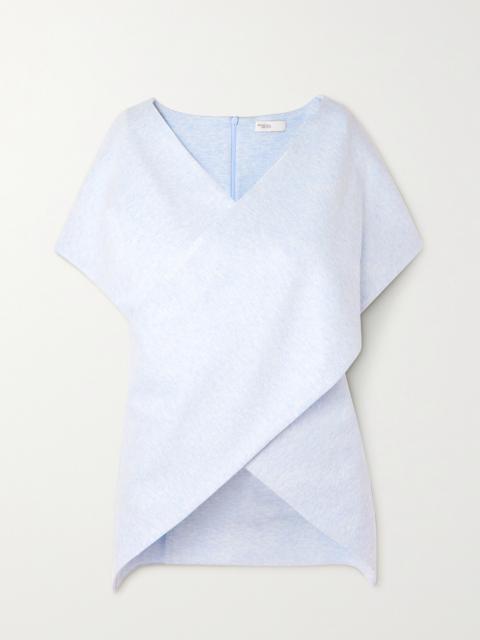 ROSETTA GETTY Crossover Mélange Jersey Top