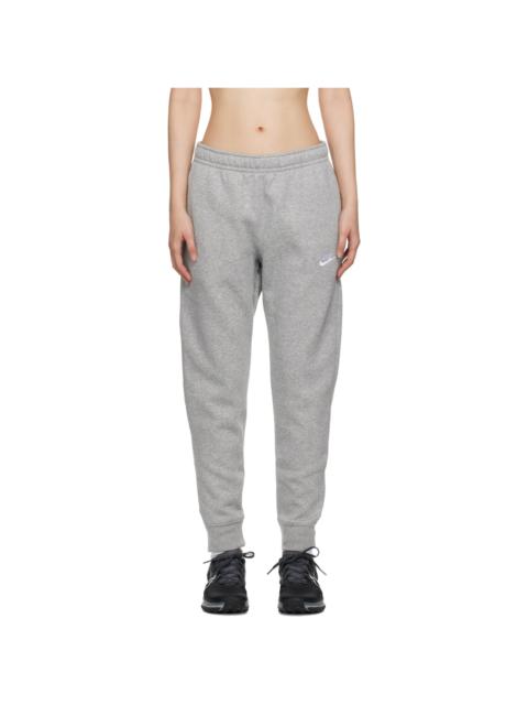 Gray Embroidered Lounge Pants