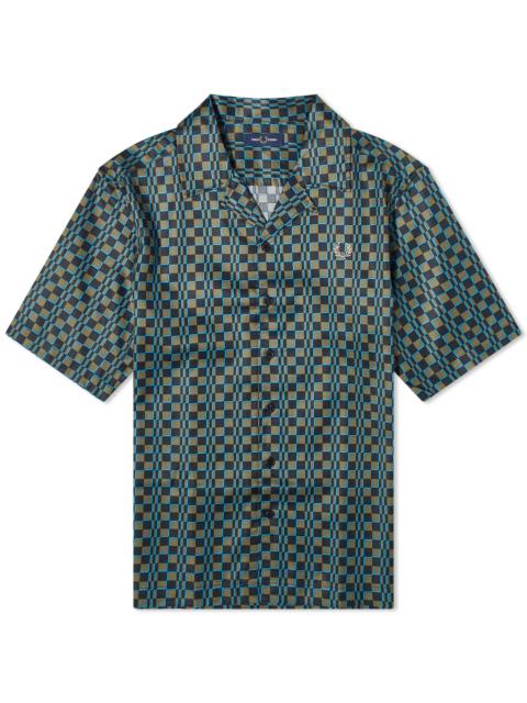 Fred Perry Fred Perry Glitch Chequerboard Vacation Shirt