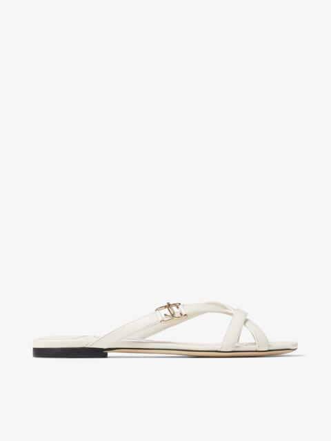 JIMMY CHOO Jess Flat
Latte Nappa Leather Flat Sandals