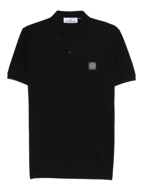 Stone Island short-sleeve patch polo shirt