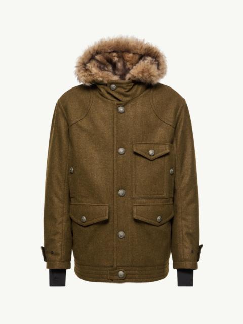 Moncler Grenoble Cooper Hooded Shearling-Trimmed Padded Mid-Length Jacket