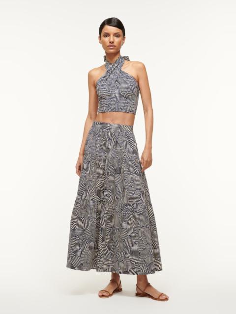 STAUD STAUD SEA SKIRT NAVY MOSAIC
