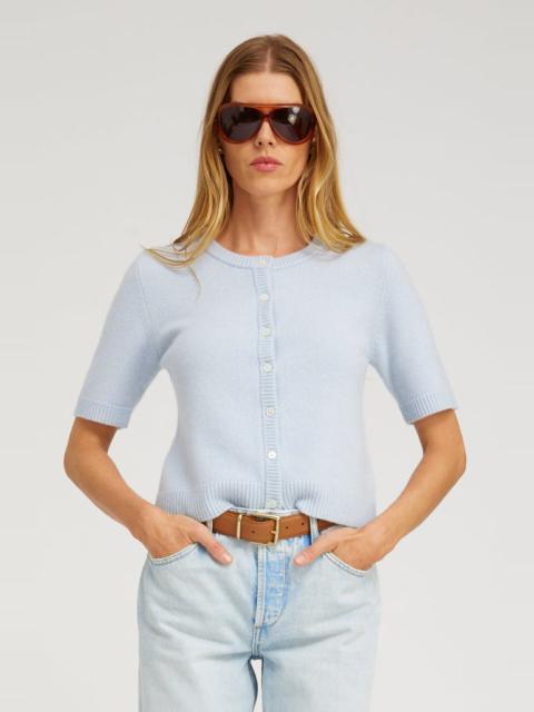 SPRWMN CASHMERE SHORT SLEEVE RAGLAN SWEATER