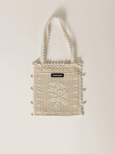 Miu Miu Crochet cotton handbag