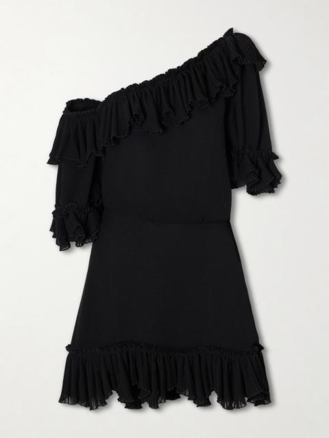 SAINT LAURENT Robe Mousseline Crepe Silk Dress