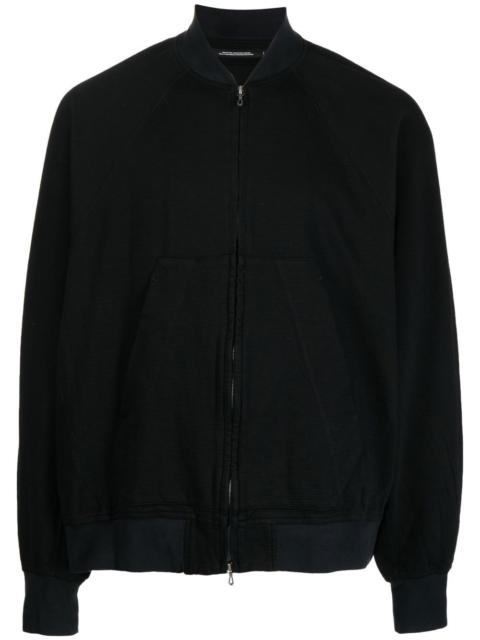 ribbed cotton bomber jacket