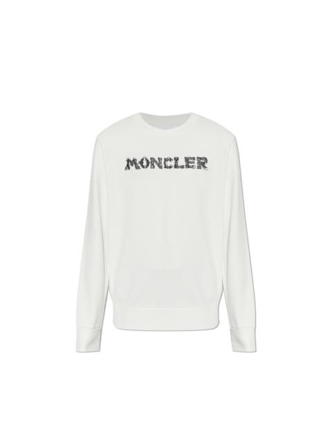 Moncler MONCLER Men's White Cotton Sweatshirt New (Men's size:S;)