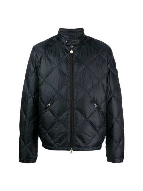 logo patch quilted jacket