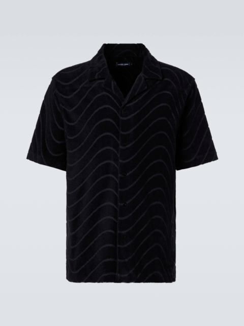 FRESCOBOL CARIOCA Embroidered cotton-blend terry shirt