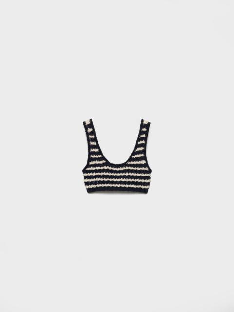 Prada Cotton crochet crop top