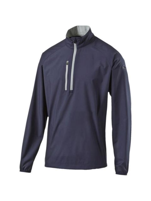 PUMA logo-print long-sleeve wind jacket