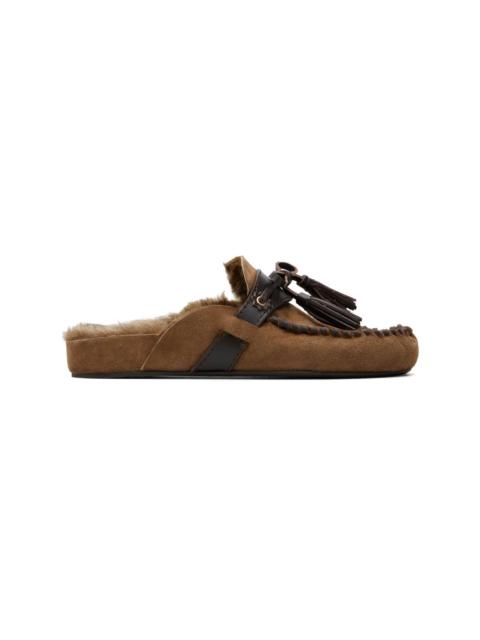 Isabel Marant Brown Malvin Mule Loafers