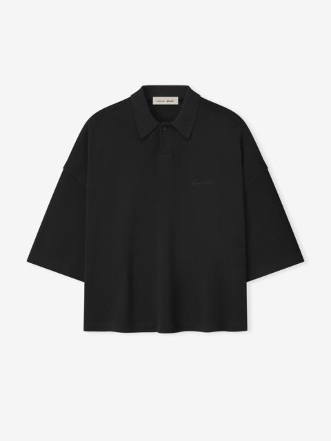 ESSENTIALS Pique Signature 90s Cropped Polo