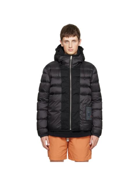 Ten C Black Hooded Reversible Down Jacket