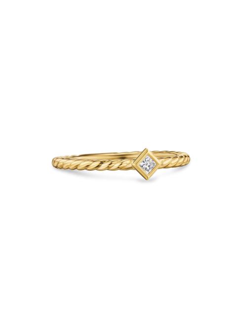 DAVID YURMAN Women's Cable Stack Ring in 18K Yellow Gold - Diamond