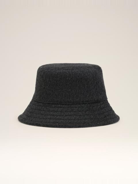 AMI Paris BLACK WOOL EMBOSSED AMI DE COEUR BUCKET HAT