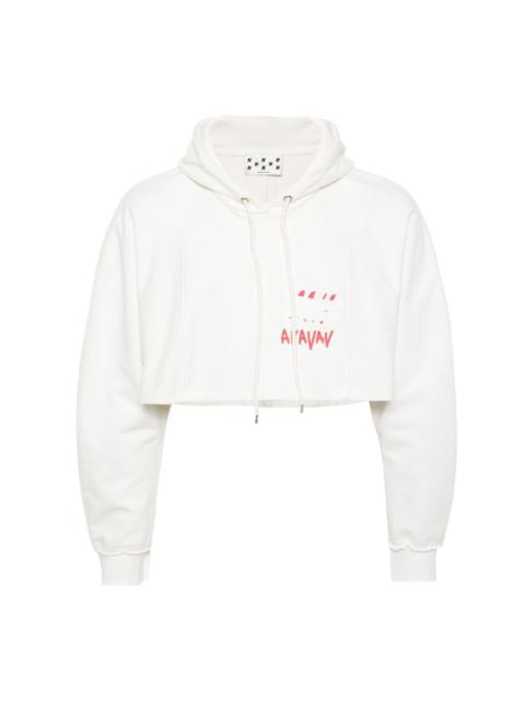 cotton cropped hoodie