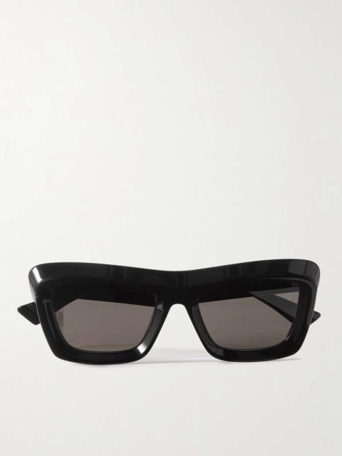 Oversized square-frame acetate sunglasses