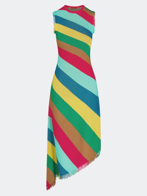 SIMONMILLER Elena Knit Dress In Vibrant Multi Stripe