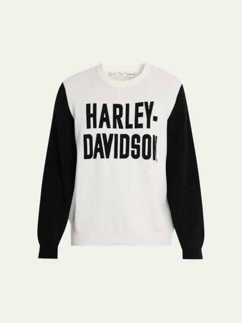 God’s True Cashmere x Harley-Davidson Men's Milano Cashmere Logo Sweater