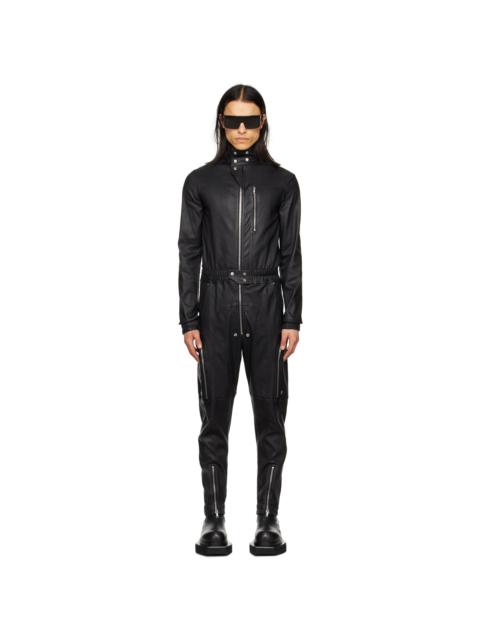 Rick Owens Black Bauhaus Leather Flightsuit