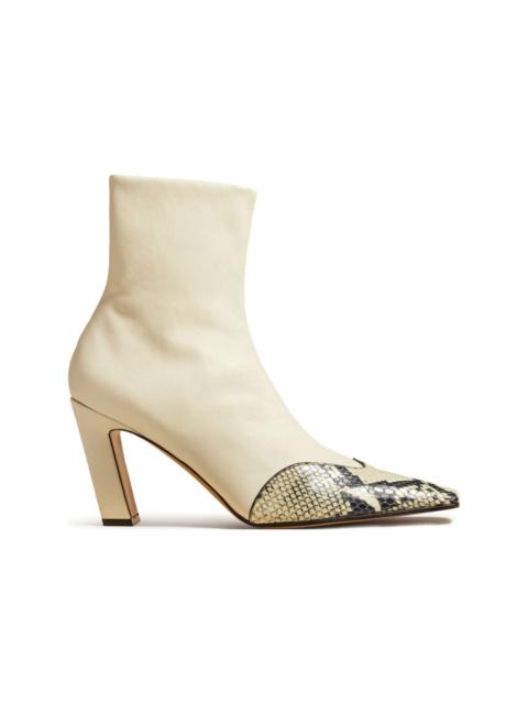 The Dallas embossed python-print boots