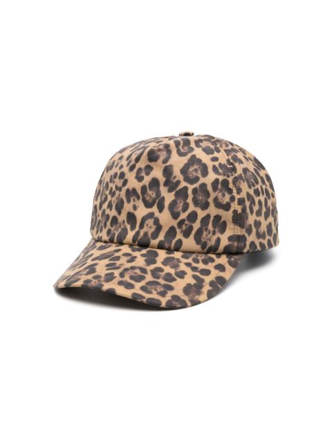 leopard-print cotton cap