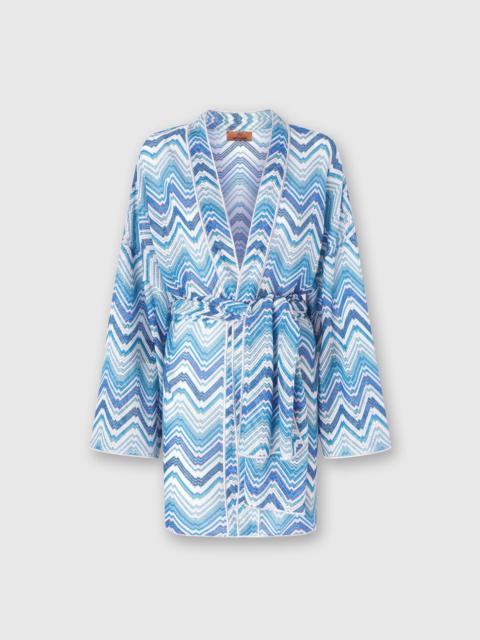 Missoni Short dressing gown cover-up in chevron crochet with lurex