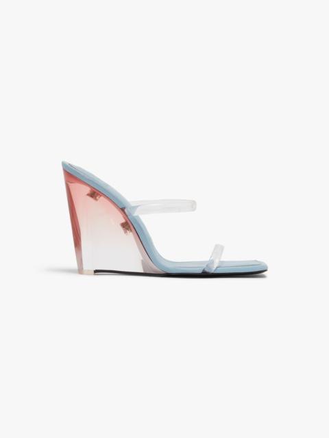CASABLANCA Blue Plexi Heeled Wedge Sandals | Casablanca Paris